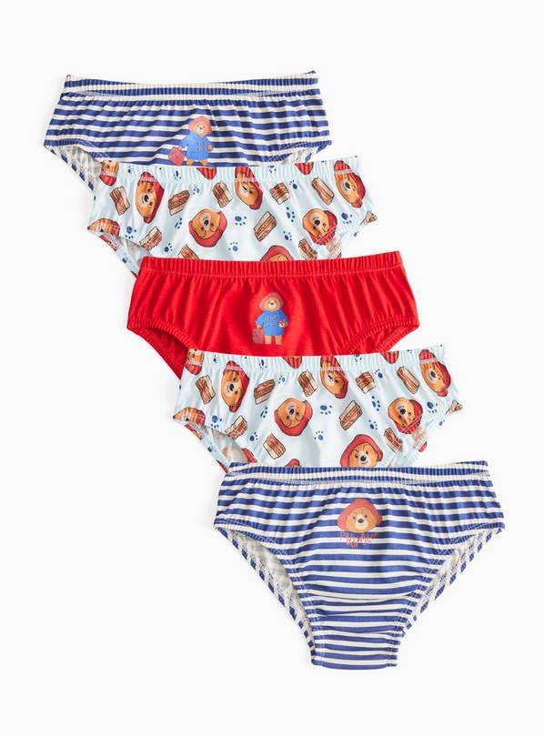 Paddington Print Briefs 5 Pack 3-4 years